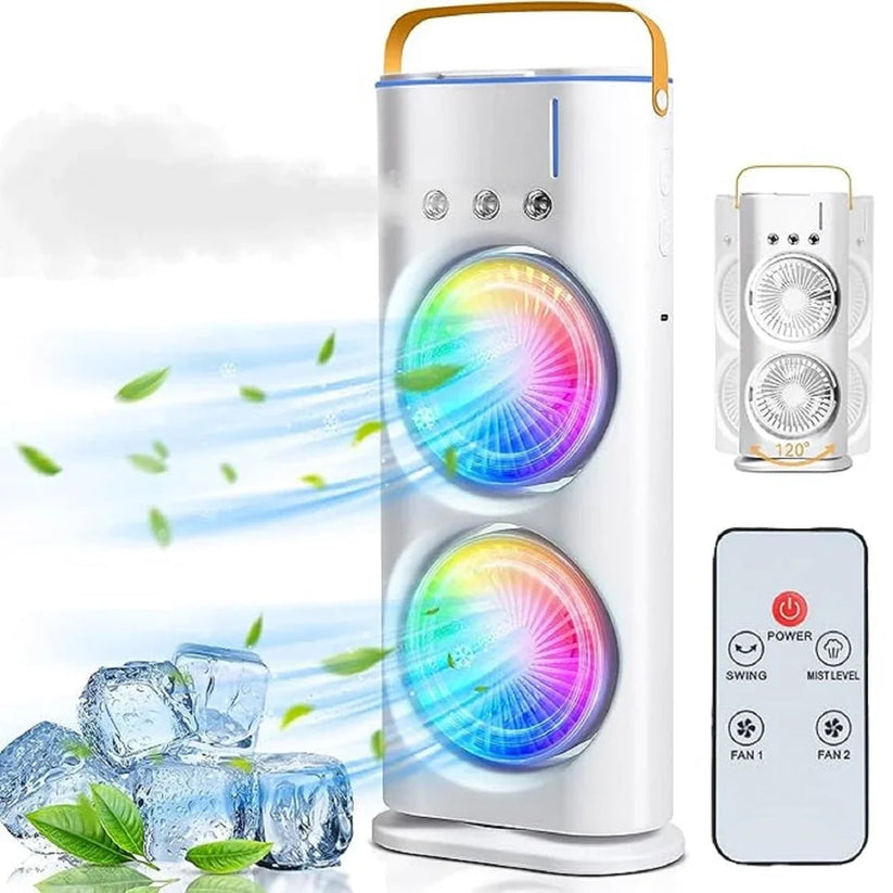 Double-ended Spray Fan Portable Humidifier Fan Air Conditioner Household Small Air Cooler Hydrocooling Portable Air Adjustment